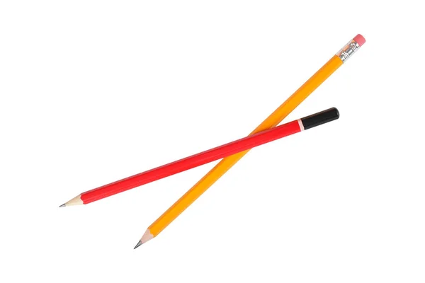 Χαρτικά - δύο μολύβι γραφίτη. Απομονωμένη — Φωτογραφία Αρχείου