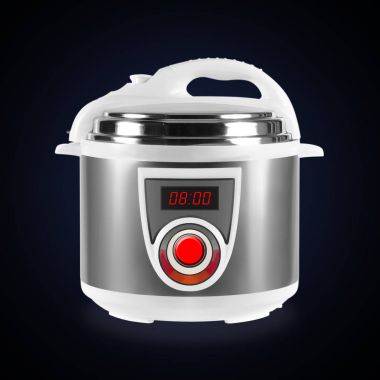 Ev aletleri - Multicooker siyah arka plan