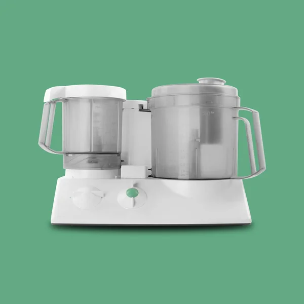Haushaltsgerät - Küchenmaschine isoliert grünen Hintergrund — Stockfoto