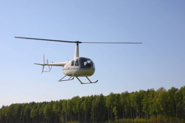 Uçak - küçük beyaz helikopter