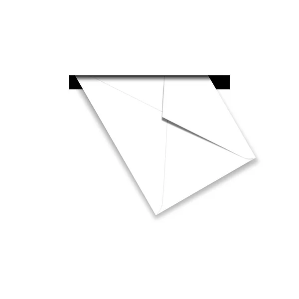 Serviço de correio e embalagem - Envelope em caixa de correio — Fotografia de Stock