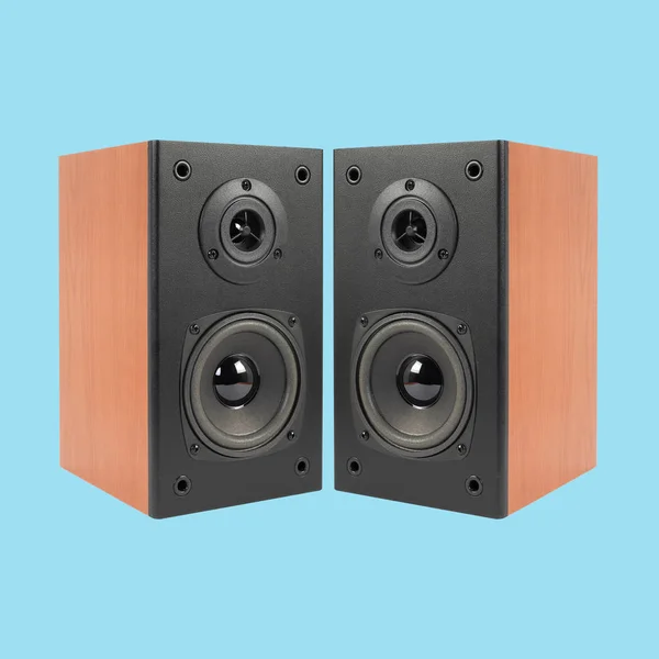 Music and sound - Two loudspeaker enclosure — Stock Photo, Image
