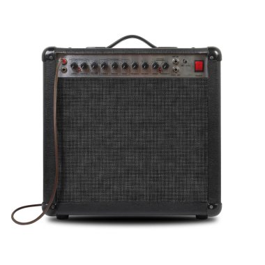 Müzik ve ses - gitar amplifikatör ve izole kablosu Önden Görünüm