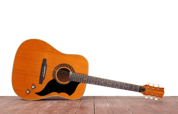 Музичний Інструмент Вид Спереду Дуже Рідкісна Старовинна Акустична Гітара Фольк — стокове фото
