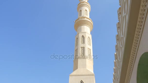 蓝色的天空映衬的清真寺 — 图库视频影像