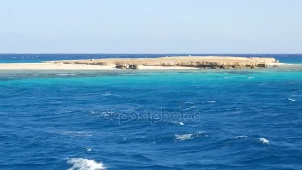 Rocky Island in the Red Sea — Stock Video