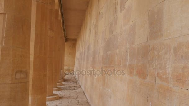 Corridor avec colonnes dans le bâtiment — Video