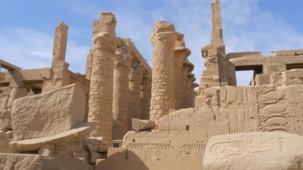 고대 건축에 대한 낮은 각도 의견 해 — 비디오