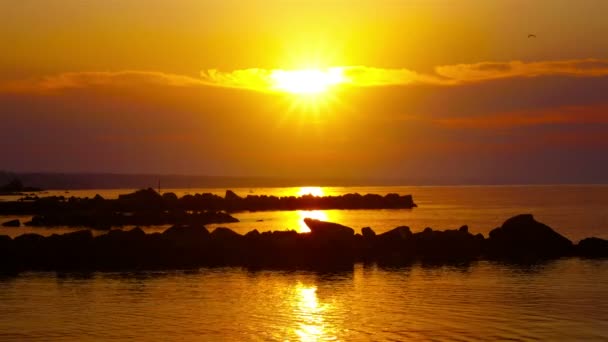 Схід Сонця Над Морем — стокове відео