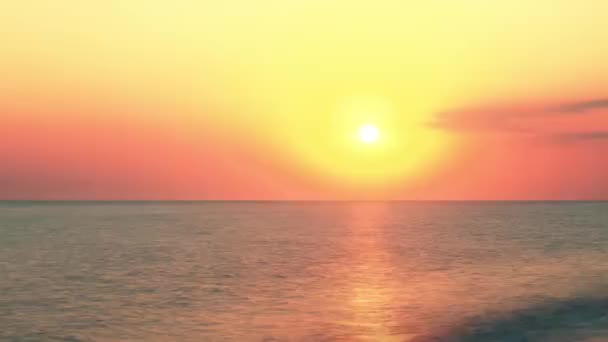 Meereslandschaft Bei Sonnenuntergang Hintergrund — Stockvideo