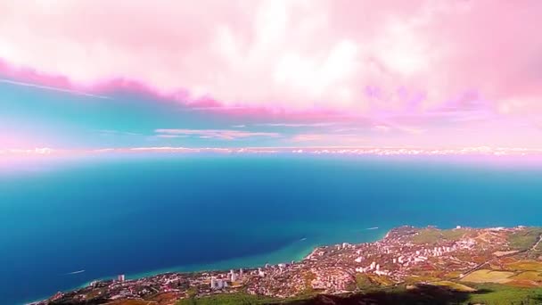 海与云 时间过去了 海洋观 — 图库视频影像