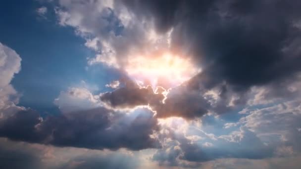 Himmel Und Wolken Sonnenuntergang — Stockvideo