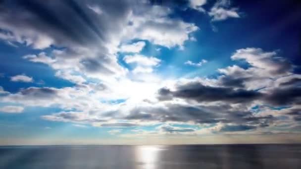日没と海のタイムラプス — ストック動画