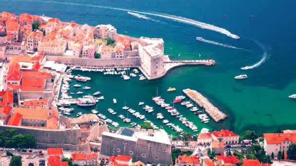 Altstadt Von Dubrovnik Kroatien — Stockvideo