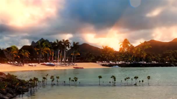 Mauritius Szigete Óceán Partvonala — Stock videók