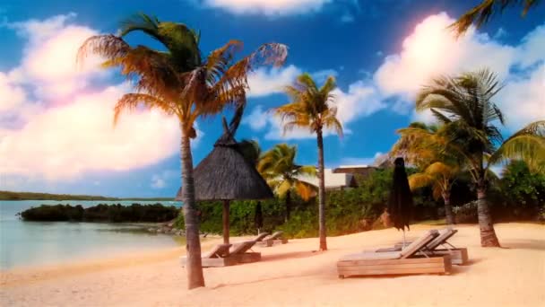 Wyspa Mauritius Wybrzeże Oceanu — Wideo stockowe