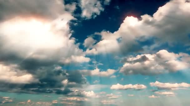 Ουρανός Και Σύννεφα Ηλιοβασίλεμα Τιμάμπη — Αρχείο Βίντεο