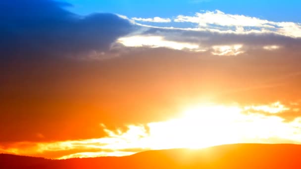 Krajobraz Górski Timelapse Dobry Wieczór Zachód Słońca Suwak Ruchu — Wideo stockowe