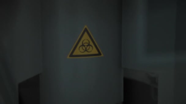 The poison sign in laboratory — Stock Video