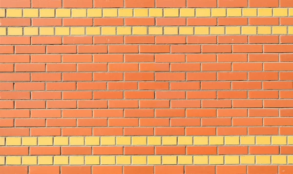 The wall of red and yellow brick — ストック写真