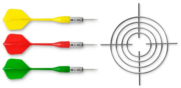 Three colored dart — Stock Photo, Image