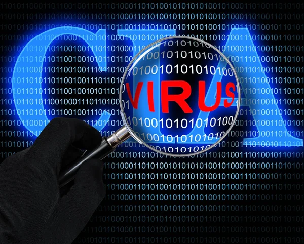 Вирус и логотип ЦРУ — стоковое фото