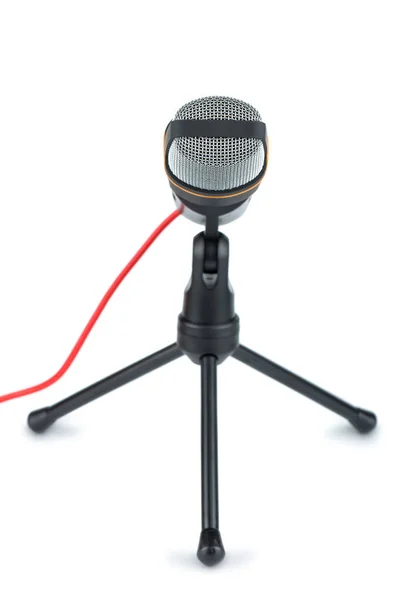 Microphone noir avec support — Photo