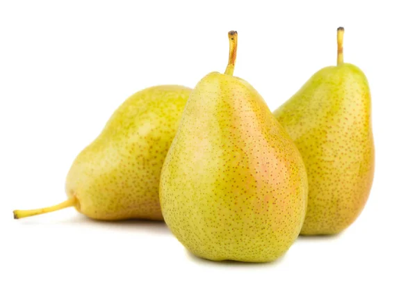 Three ripe yellow pears — Stock Photo, Image