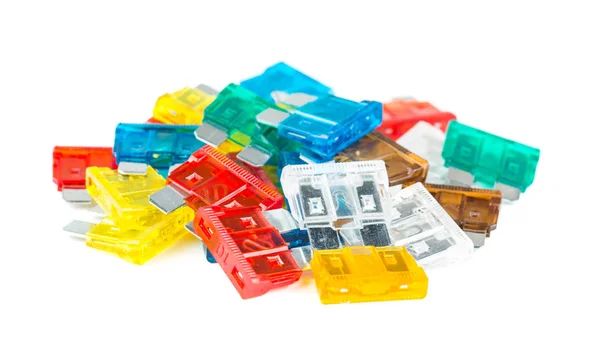 Pile of colorful fuses for auto — Stock Photo, Image