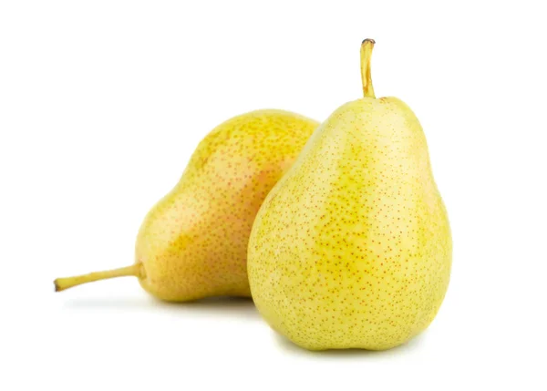 Two ripe yellow pears Stock Picture