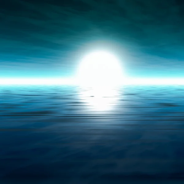 Sea sun misty background — Stock Photo, Image