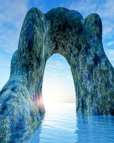 Old Stone Arch in Sea — Φωτογραφία Αρχείου