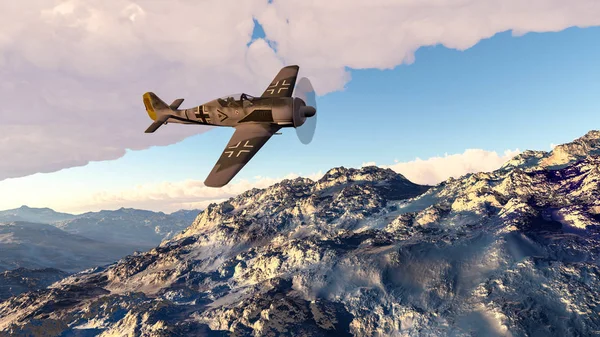 Resimde Fw190 uçak