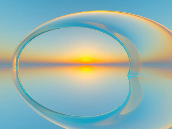 Sonnenaufgang im Kristallbogen Stockfoto