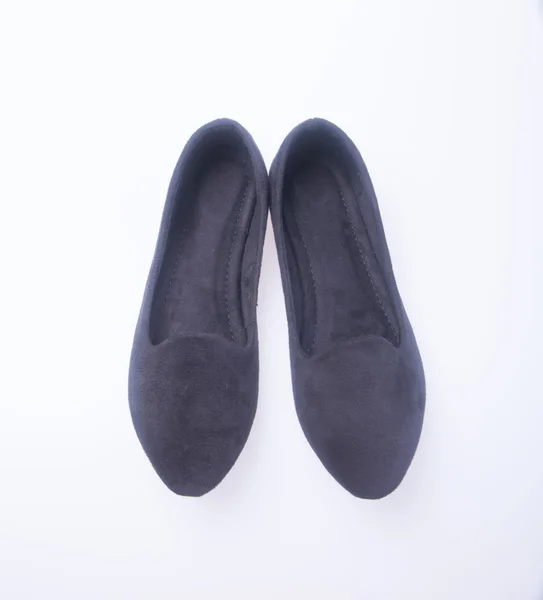 Chaussure. noir couleur mode femme chaussures sur un fond . — Photo