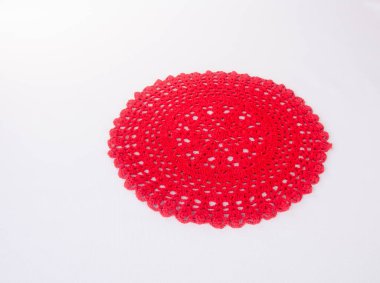 arka plan üzerinde masa mat veya dantel yer mat.