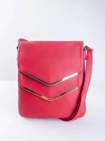 Bag or red colour new fashion bag on background. — Stock Photo, Image