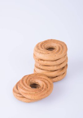 tanımlama bilgisi veya zil bir arka plan üzerinde bisküvi.