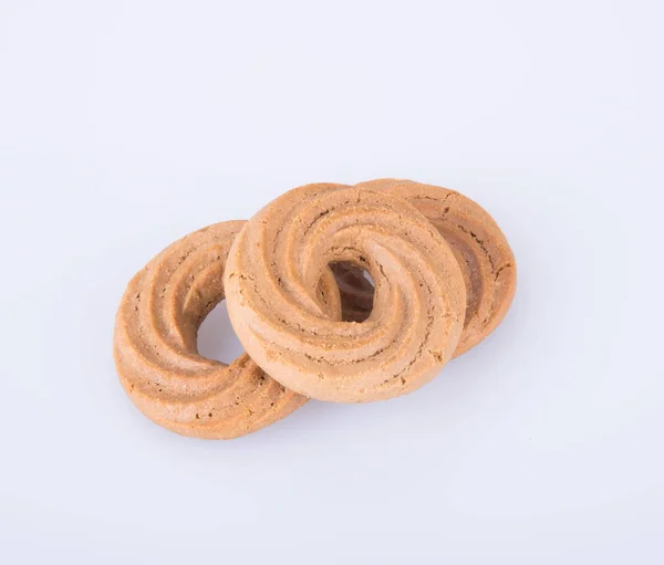 Cookie of ring koekjes op een achtergrond. — Stockfoto