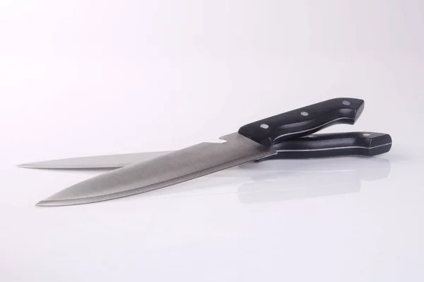 Cuchillo o cuchillo de cerca sobre fondo . — Foto de Stock