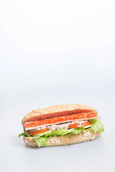Sandwich oder Gesundheitssandwich auf dem Hintergrund. — Stockfoto