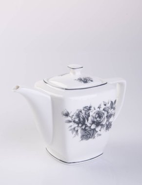 çay potu ya da arka plan üzerinde seramik çaydanlık.