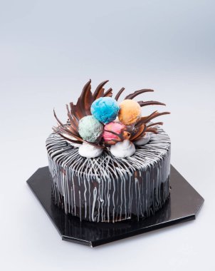 kek ya da pasta dondurma arka plan üzerinde.