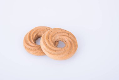 tanımlama bilgisi veya zil bir arka plan üzerinde bisküvi.