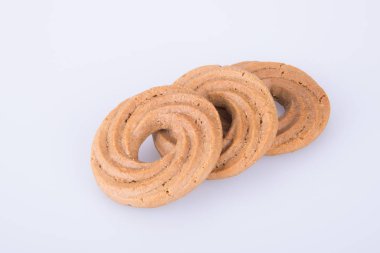 tanımlama bilgisi veya zil bir arka plan üzerinde bisküvi.