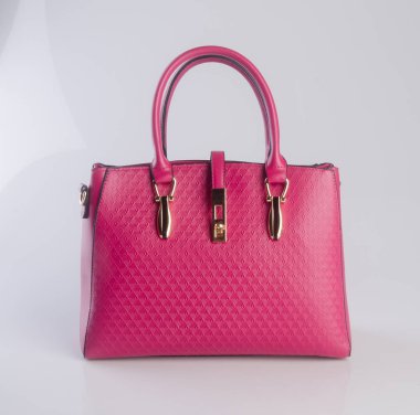 torba ya da arka plan üzerinde kırmızı renk kadın çanta.