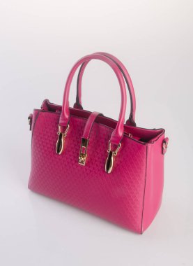 torba ya da arka plan üzerinde kırmızı renk kadın çanta.