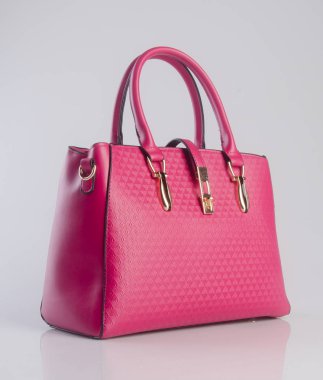 torba ya da arka plan üzerinde kırmızı renk kadın çanta.