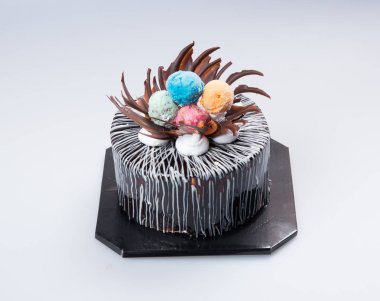 kek ya da pasta dondurma arka plan üzerinde.