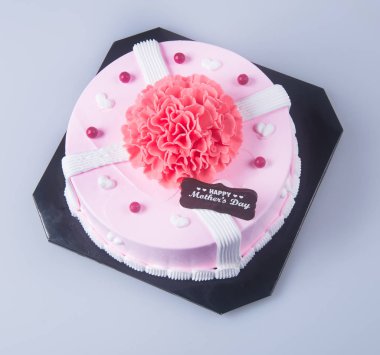 kek veya bir arka plan üzerinde doğum günü pastası.